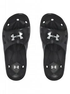 New Under Armour Boys’ UA Locker III Slides HYouth 6Y Black