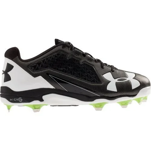 New Under Armour Deception Low DT 10 Black/White Baseball Cleats