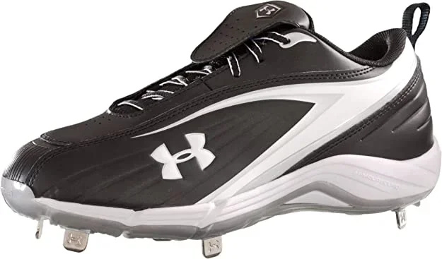 New Under Armour Glyde III Women’s 10.5 Softball Metal Cleats Black/White