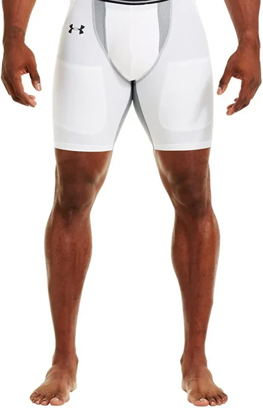 New Under Armour HeatGear 6-Pocket Men’s Football Girdle Small White/Gray