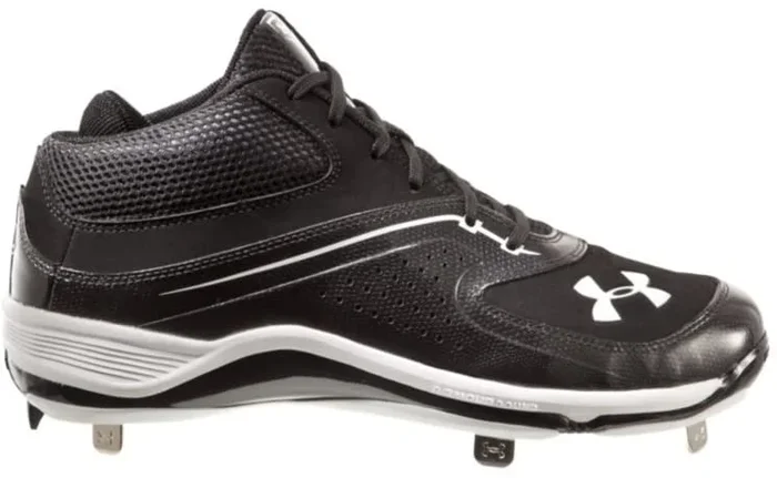 New Under Armour Ignite Size 7 Mid Cleat Black