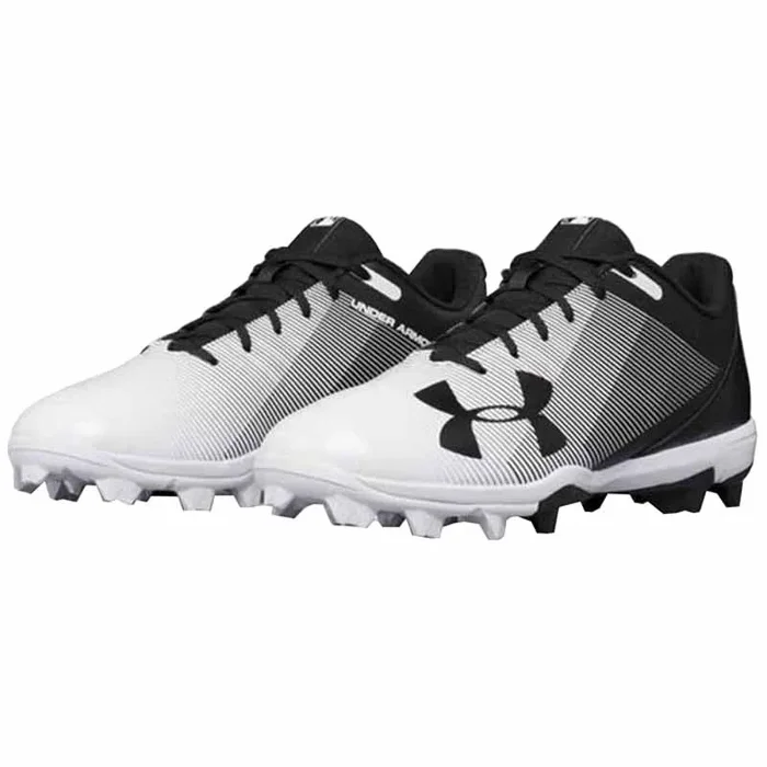 New Under Armour Men’s 11 Leadoff Low RM Baseball Molded Cleats Black/White