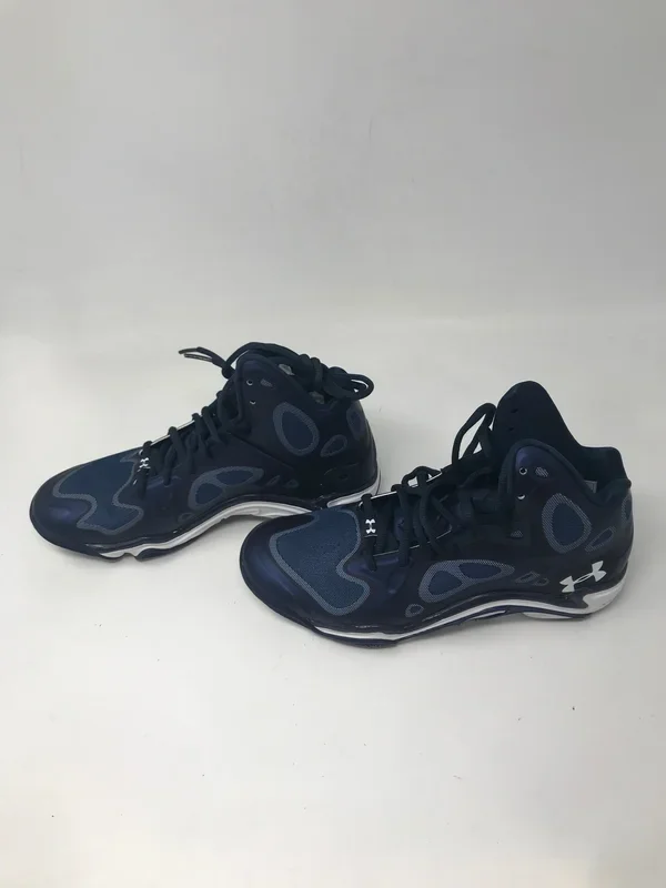 New Under Armour Men’s 7.5 Navy/White UA Micro G Anatomix Spawn Basketball Shoes