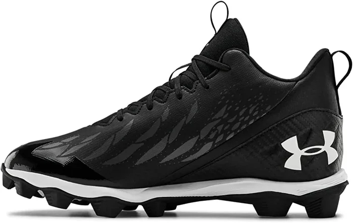 New Under Armour Men’s 8.5 Wide Spotlight Franchise Rm Football Shoe Black/White