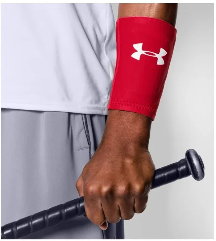 New Under Armour Men’s Baseball Wrist Guard Gameday Red/White Large/X-Large