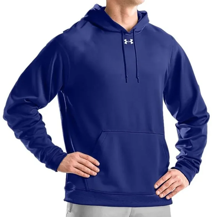 New Under Armour Men’s Fleece Team Hoody II Tops Large Royal/White