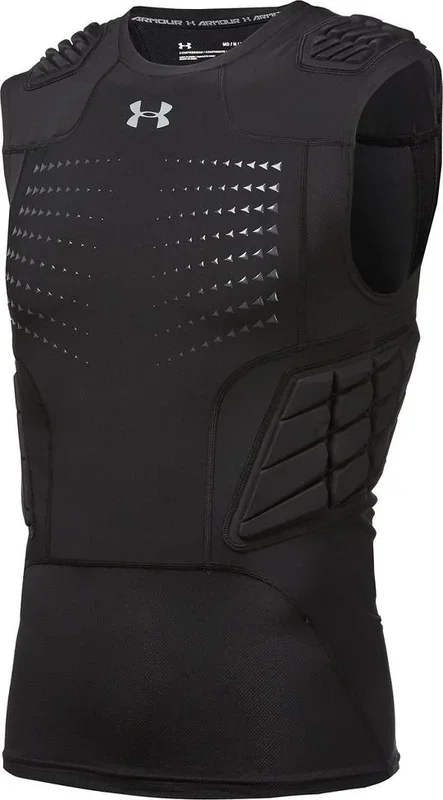 New Under Armour Men’s HeatGear Fitted 4 Padded Shirt X-Large Black