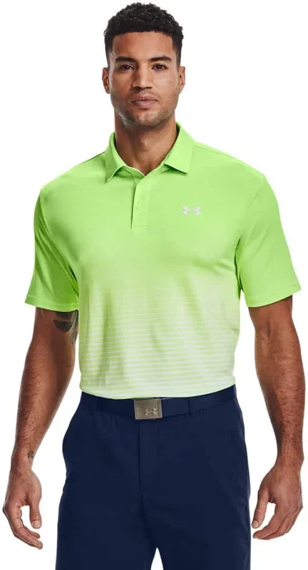 New Under Armour Men’s Playoff 2.0 Golf Polo Medium Lime/White