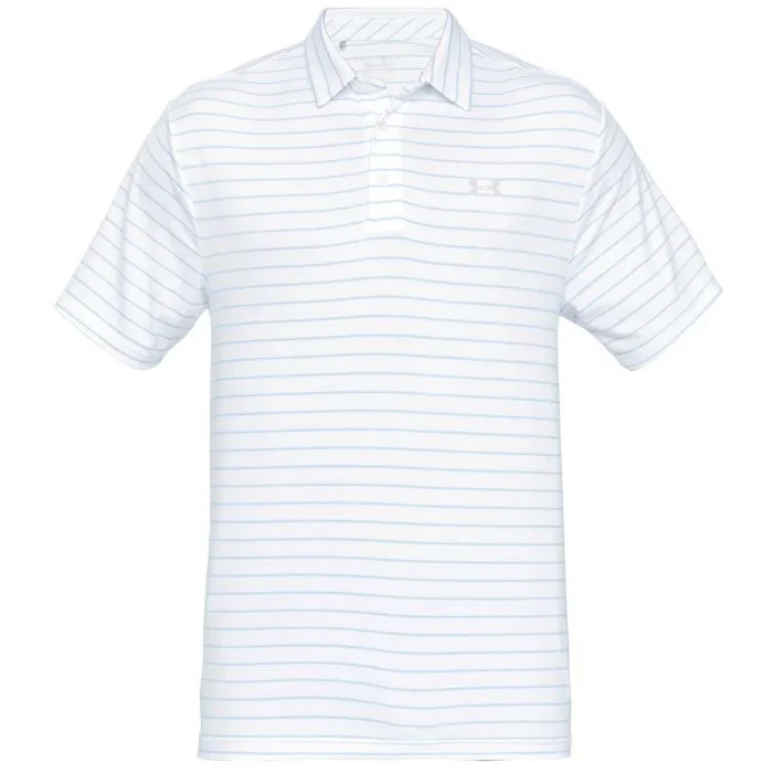 New Under Armour Men’s Playoff 2.0 Golf Polo Small White/Blue