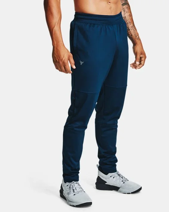 New Under Armour Men’s Project Rock Knit Track Pants Navy XX-Large