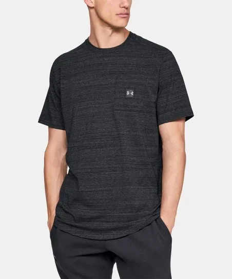 New Under Armour Men’s Sportstyle Pocket Tee 75% Cotton XX-Large Black
