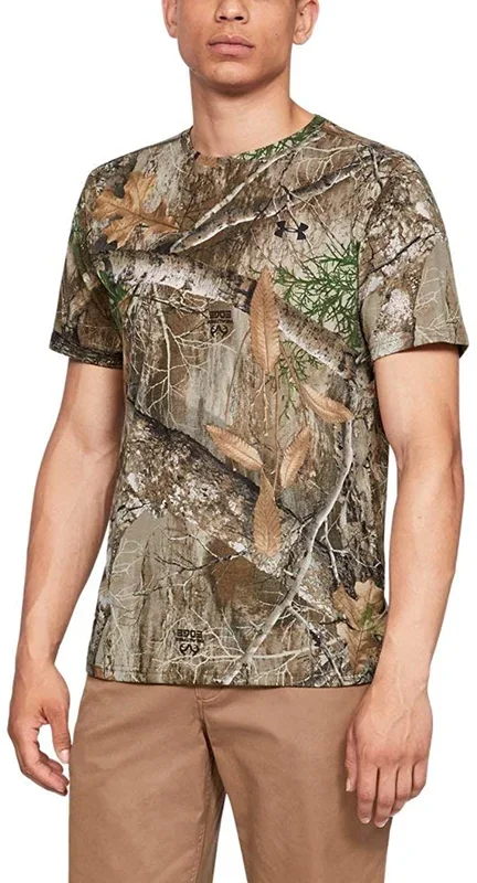 New Under Armour Men’s Threadborne Camo Shorts Sleeve T-Shirt Medium