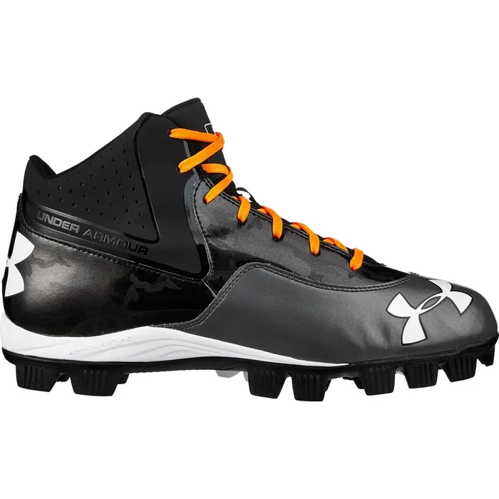 New Under Armour Men’s UA Ignite Mid RM CC Blk/Gray Size 13 Baseball Cleats