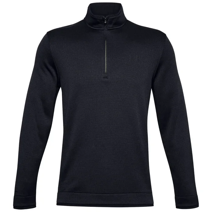 New Under Armour Men’s UA Lightweight Sweater Fleece 1/2 Zip Black Large