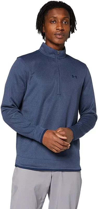 New Under Armour Men’s UA Lightweight Sweater Fleece 1/2 Zip Navy Small