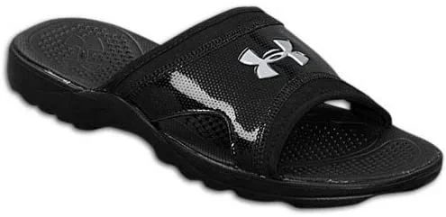 New Under Armour Men’s Updrift Slide Sandal 9 Black/Silver