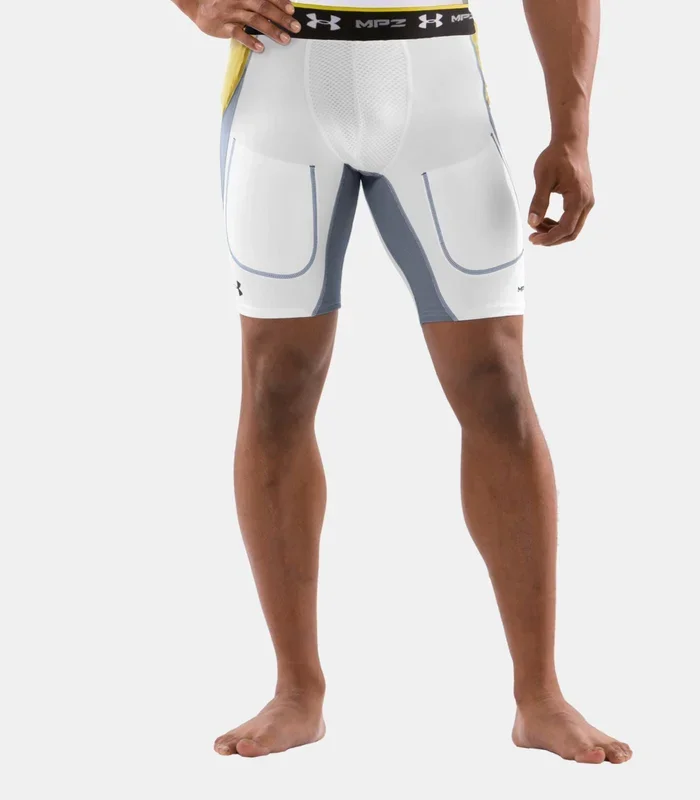 New Under Armour Men’s MPZ 3 Pad Armour Girdle White/Gray, XL