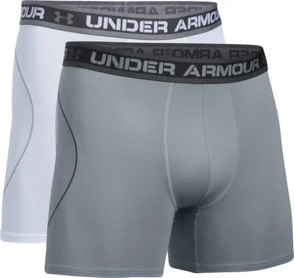 New Under Armour O-Series Boxerjock -2-Pack – Men’s SM Grey/White