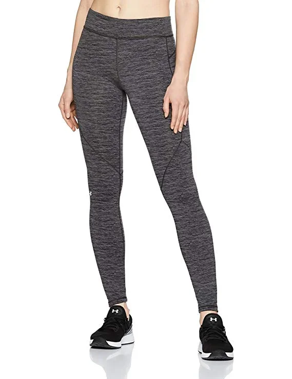 New Under Armour Women’s Coldgear Armour Legging Large Black/Gray Imported