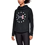 New Under Armour Women’s Freedom Logo Favorite Hoodie Black (001)/White Large