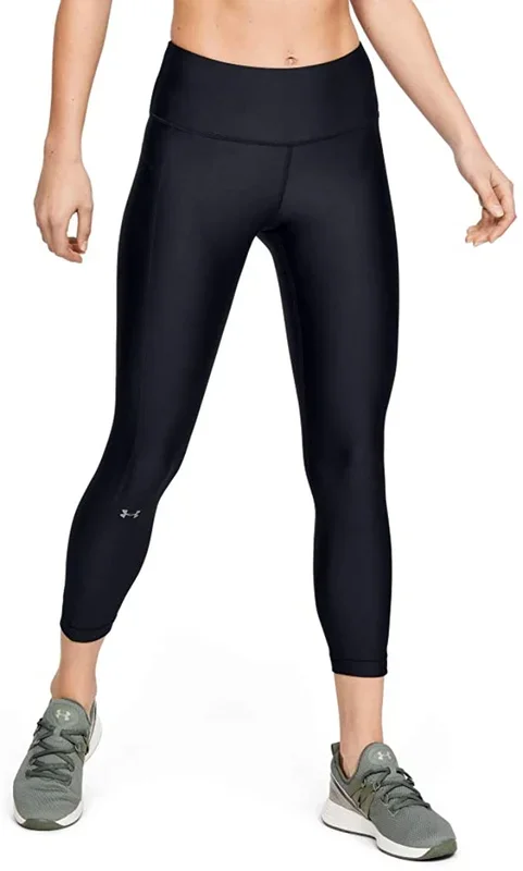 New Under Armour Women’s HeatGear Armour Hi-Rise Ankle Crop Leggings X-Small Black