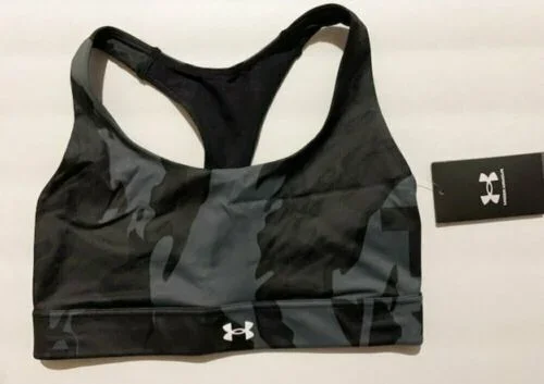 New Under Armour Women’s Iso-Chill Mid Team Sports Bra Medium Camo