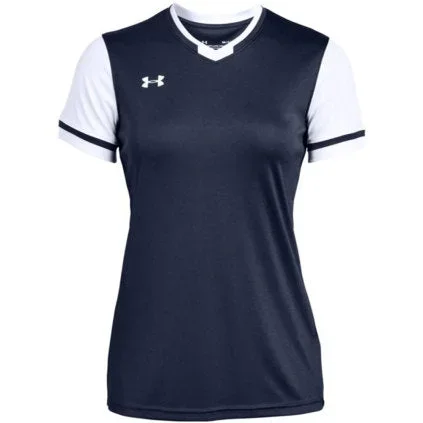 New Under Armour Women’s Maquina 2.0 Jersey Medium Navy/White