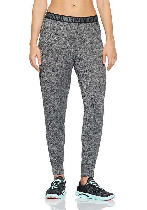 New Under Armour Women’s Play Up Twist Pant Large Black/Gray 100% Polyester
