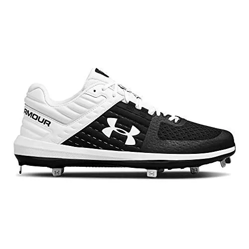 New Under Armour Yard Low ST Mens Size 8.5 Black/White Baseball Cleats