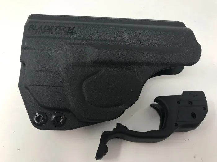 New Used Crimson Trace LaserGuard Green Laser Sight and Blade-Tech IWB Holster/Smith & Wesson M&P Shield