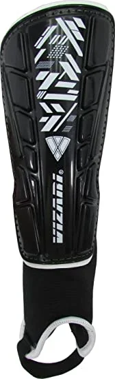 New Vizari Malaga Soccer Shin Guards for Kids Soccer Gear Large Black/White