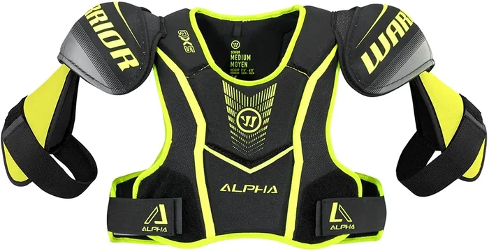 New WARRIOR Medium QX5SPJR7 Jr Shoulder Pad Black/Yellow