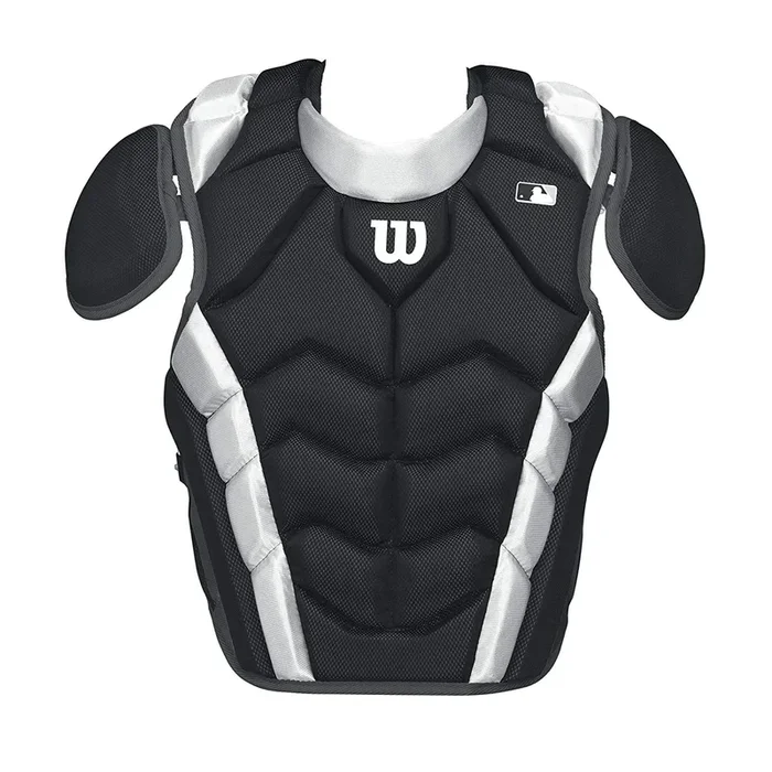 New Wilson 16.5 inch Pro Stock Chest Protector Black/White Baseball