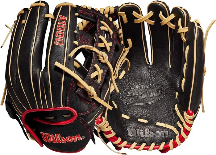 New WILSON 2022 A1000 Baseball Glove Series RHT 12 Inch Black/Red/Tan