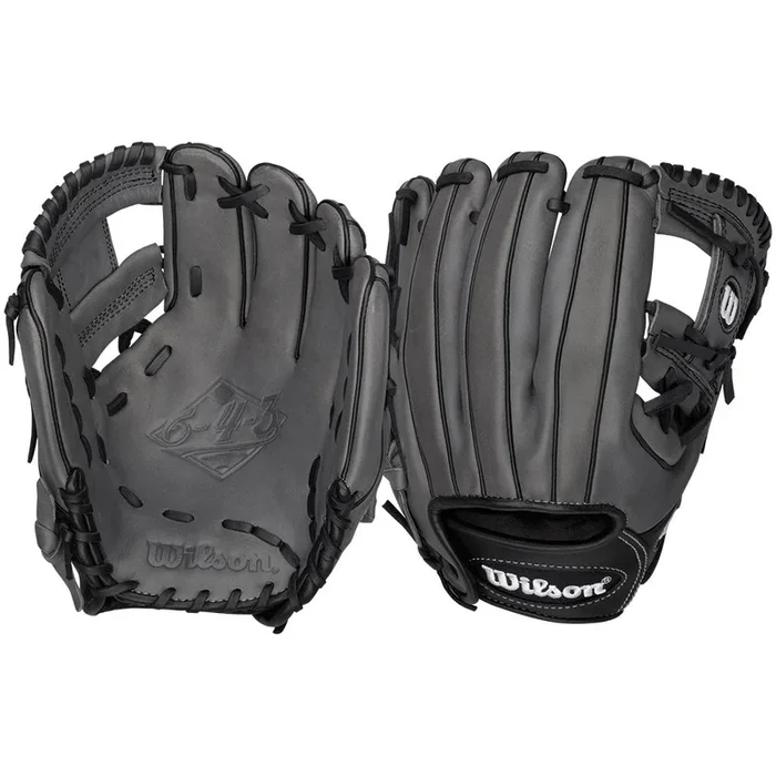 New Wilson 6-4-3 Infield Glove Pedroia Fit A12RB15 1786PF 11.5″ BB RHT Blk/Gr