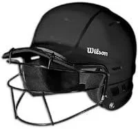 New Wilson’s The One Youth Batting Helmet with Softball Facemask (Black, One Size For All (6 1/8 – 7 1/4))