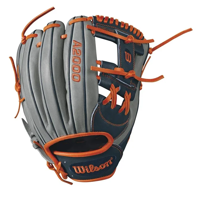New Wilson A2000 Carlos Correa Game Model BB Glove, Grey/Navy/Orange 11.75″