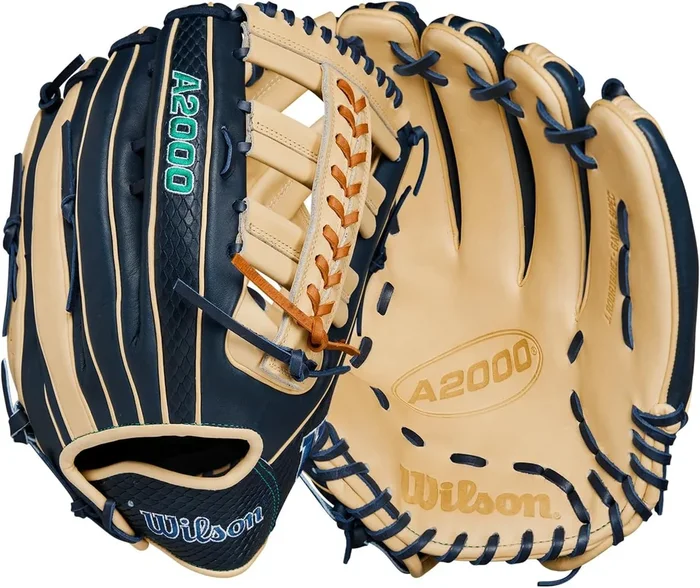 New Wilson A2000 Game Model Baseball Glove 12.75 In RHT Black/Blond Pro Stock Leather