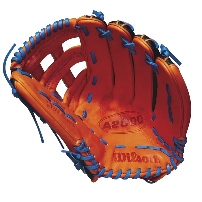New Wilson A2000 Superskin 12.75″ Fastpitch Softball Glove Orange/Blue RHT