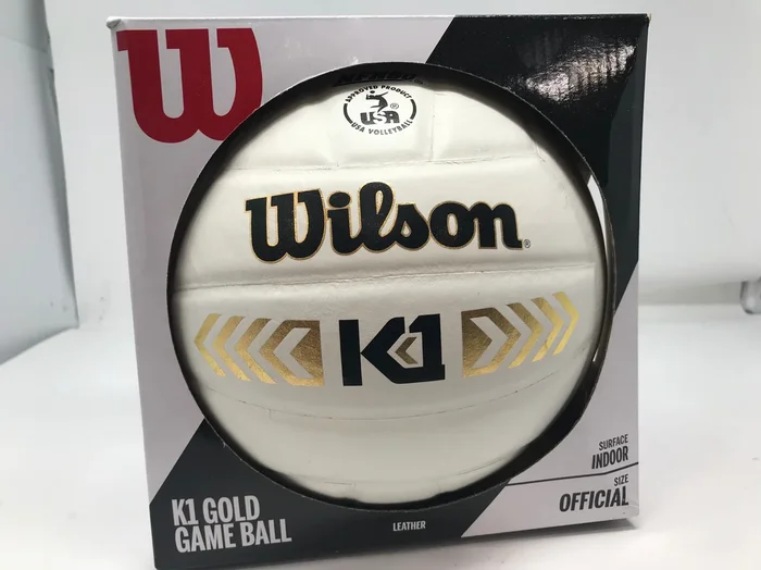 New WILSON Indoor Game Volleyball Official Size and Weight White/Gold/Black
