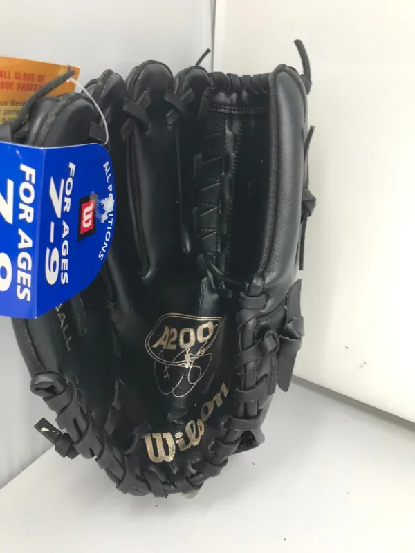 New Wilson LHT AO202 EX105 Leather EZ Catch 10.5″ Hook/Loop Baseball Glove Black