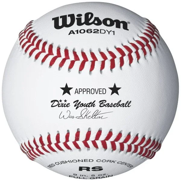 New Wilson Youth League and Tournament Baseballs 9in 5Oz Wht/Rd Box of 11 Balls