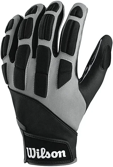 New Wilson Youth Medium Football Lineman Glove Black/Gray