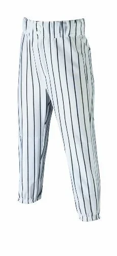 New Wilson Youth Team Poly Warp Knit Pinstripe Baseball Pant Large White/Royal