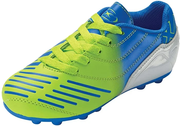 New Xara Velocity Soccer Cleat Size 5.5 Green/Royal Synthetic Rubber sole