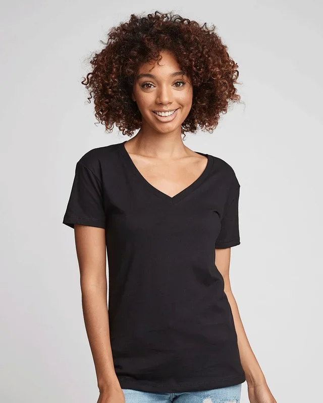 Next Level Women’s Fine Jersey Relaxed V T-Shirt