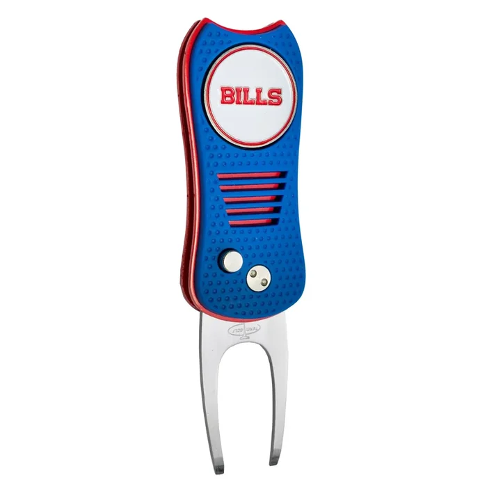 NFL Switchblade Divot Repair Tool with Double-Sided Removable Magnetic Ball Marker (Buffalo Bills)