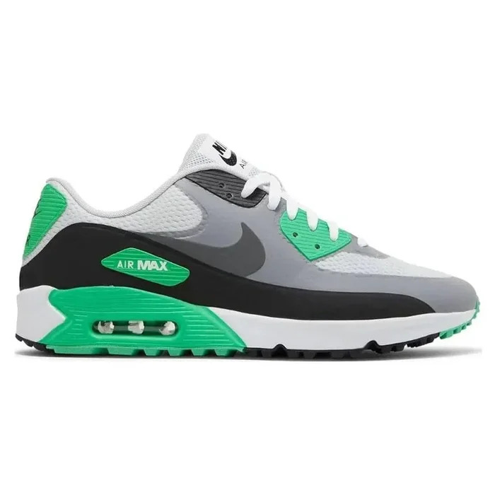 Nike Air Max 90 G Spikeless Golf Shoes Photon Dust/Iron Gray/Green Spark – 24 Unisex