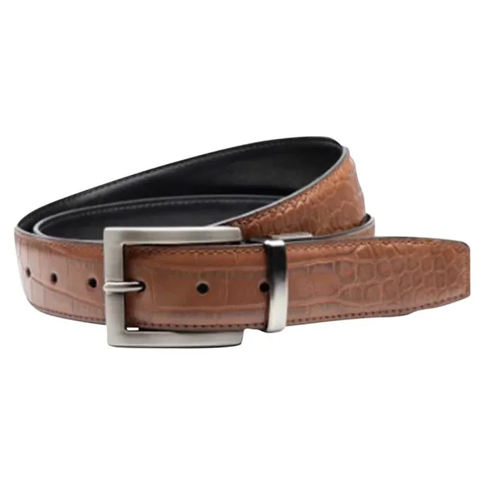 Nike Croco-To-Smooth Reversible Golf Belt Tan/Black – 24 Men