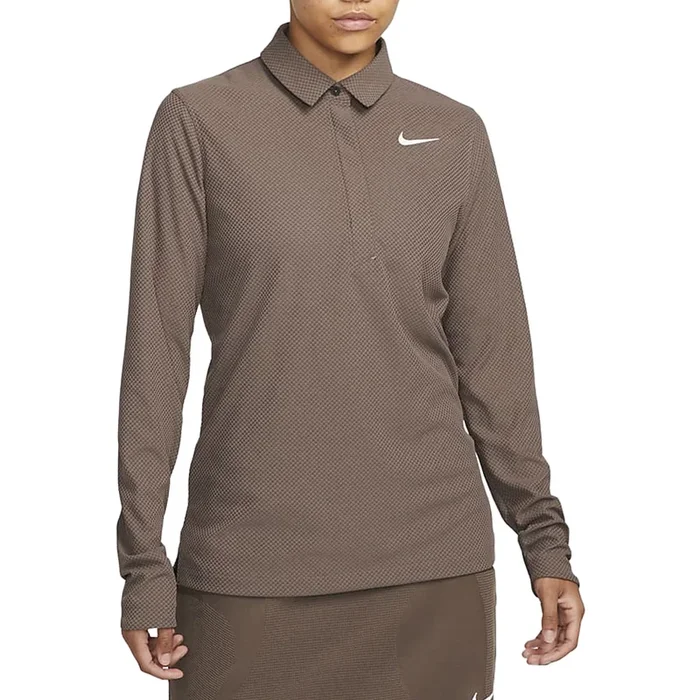 Nike Dri-FIT Advance Tour Longsleeve Golf Polo Plum Eclipse/White – 23 Women